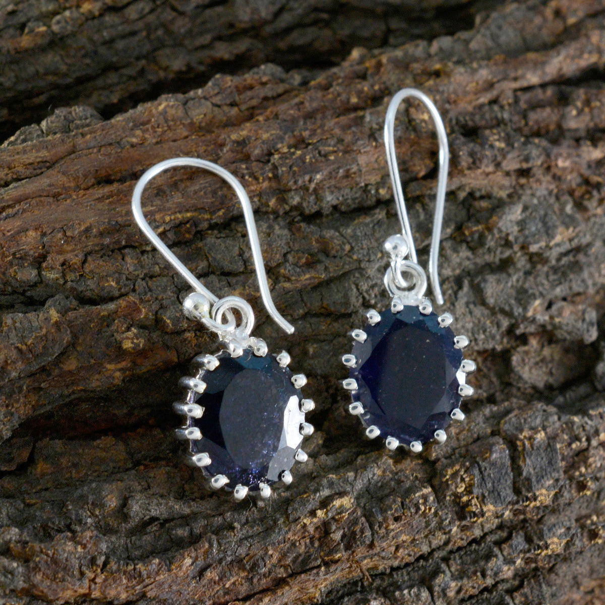 Clara Blue Tiny Solitaire Dangle Earring