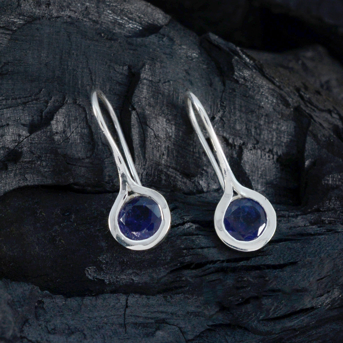 Isabel Blue Delicate Solitaire Dangle Earring