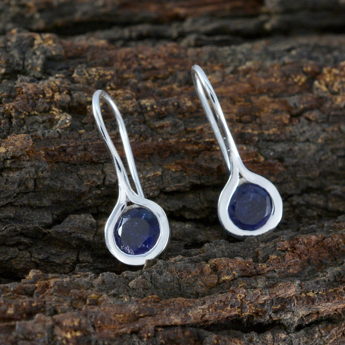 Isabel Blue Delicate Solitaire Dangle Earring