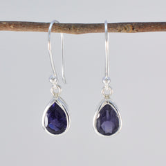 Emi Blue Dainty Solitaire Dangle Earring