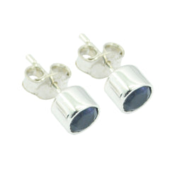 Elena Blue Elegant Solitaire Stud Earring