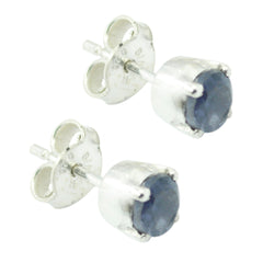 Eliza Blue Delicate Solitaire Stud Earring