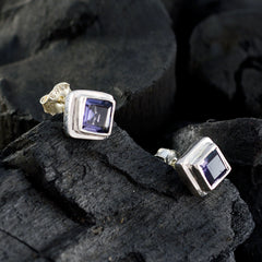 Patricia Blue Delicate Solitaire Stud Earring