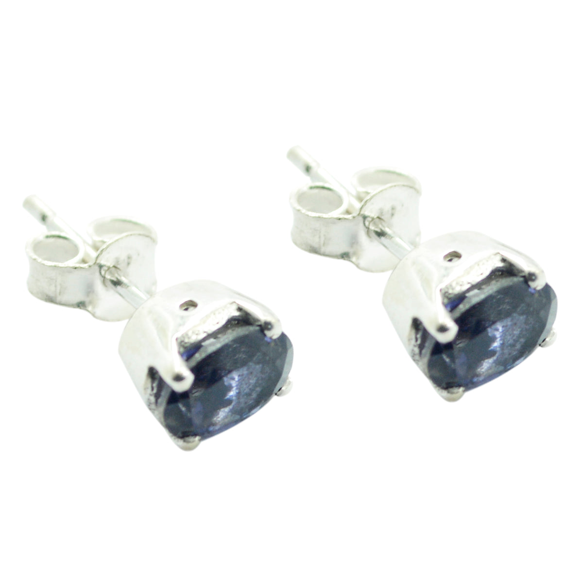 Ella Blue Minimalist Solitaire Stud Earring
