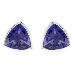 Ellie Blue Elegant Solitaire Stud Earring