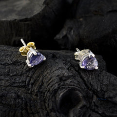 Emilia Blue Minimalist Solitaire Stud Earring