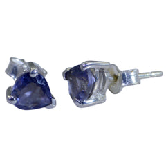 Emilia Blue Minimalist Solitaire Stud Earring