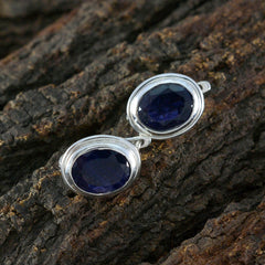 Isabella Blue Whisper thin Solitaire Stud Earring