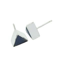 Emily Blue Elegant Solitaire Stud Earring