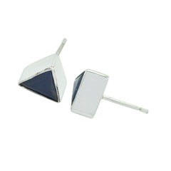 Emily Blue Elegant Solitaire Stud Earring