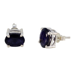 Camila Blue Delicate Solitaire Stud Earring