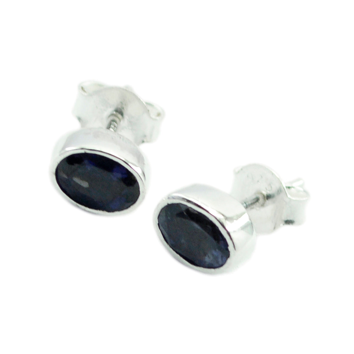 Emma Blue Elegant Solitaire Stud Earring