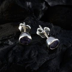 Claire Blue Delicate Solitaire Stud Earring