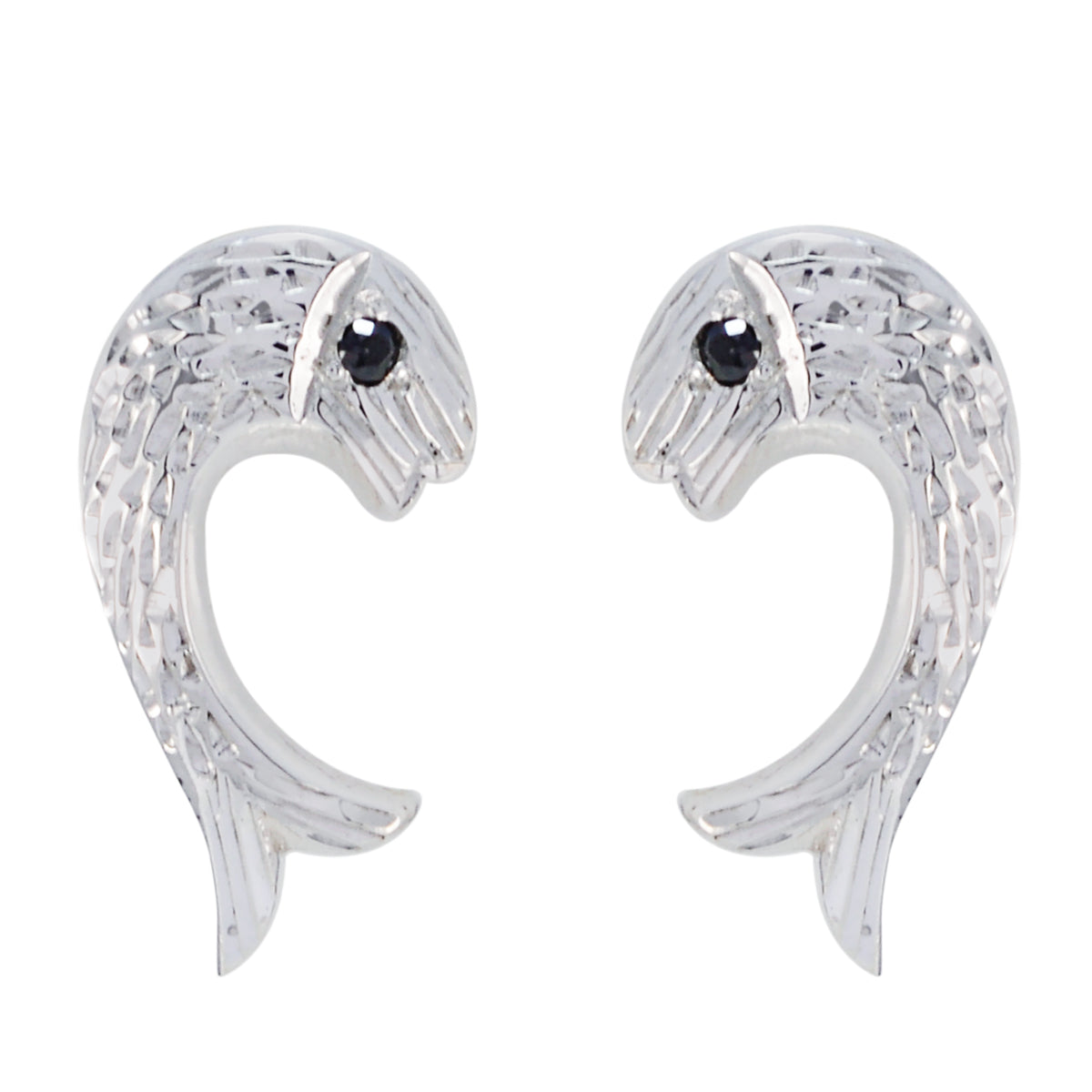 Eva Blue Elegant Solitaire Stud Earring Iolite Blue Stud