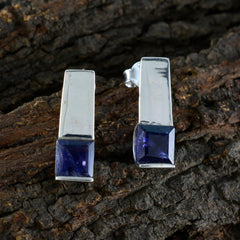Leah Blue Dainty Solitaire Stud Earring