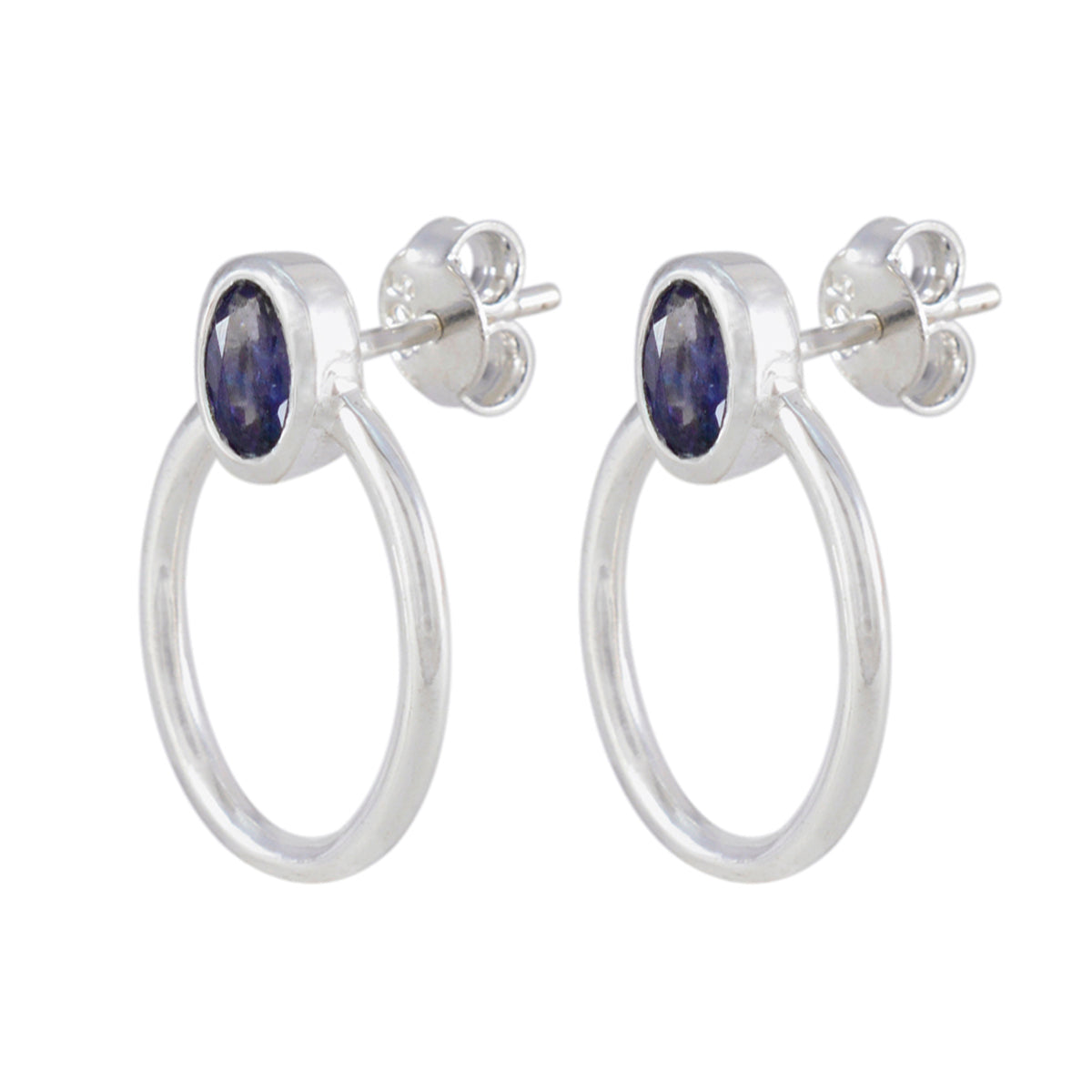 Penelope Blue Dainty Solitaire Stud Earring