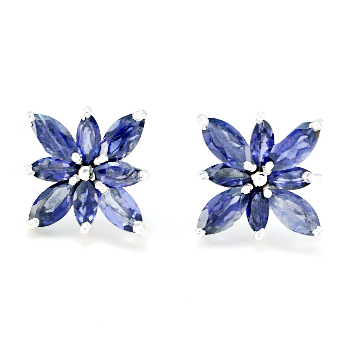 Micaela Blue Slim multiple Stud Earring