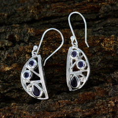 Chen Blue Mid weight Trilogy Dangle Earring