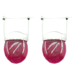 Olivia Red Essential Solitaire Stud Earring Indian Ruby Red Stud