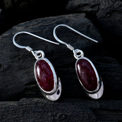 Grace Red Mid weight Solitaire Dangle Earring