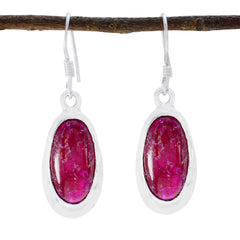 Grace Red Mid weight Solitaire Dangle Earring Indian Ruby Red Dangle
