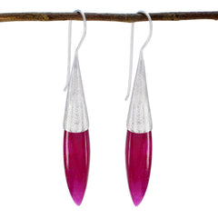 Hina Red Edgy Solitaire Dangle Earring Indian Ruby Red Dangle