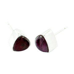 Hanna Red Delicate Solitaire Stud Earring Indian Ruby Red Stud