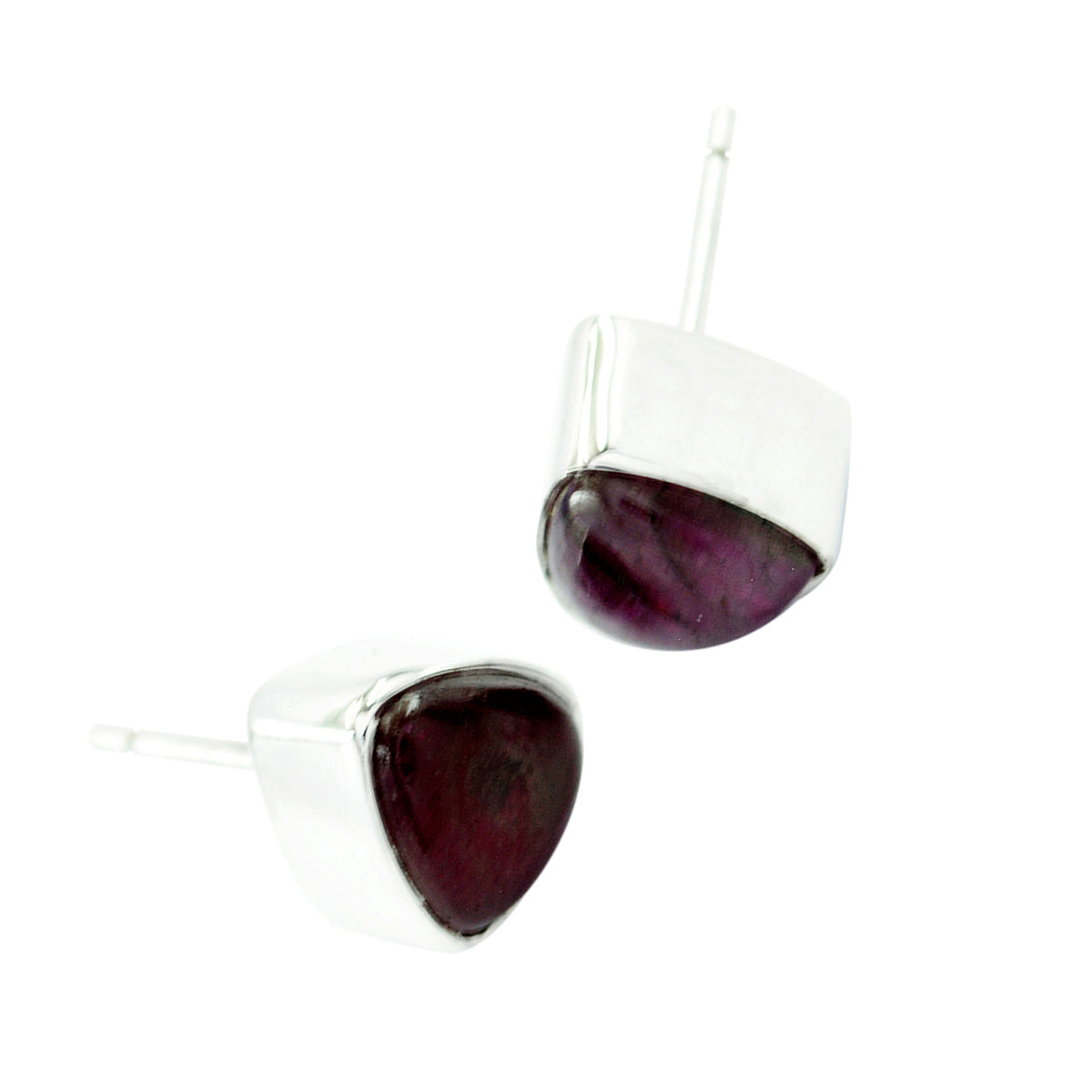 Hanna Red Delicate Solitaire Stud Earring