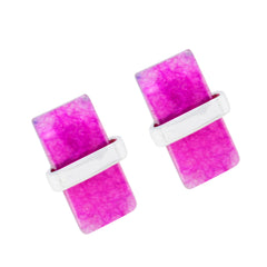 Hannah Red Elegant Solitaire Stud Earring