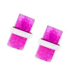 Hannah Red Elegant Solitaire Stud Earring