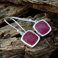 Harper Red Whisper thin Solitaire Dangle Earring