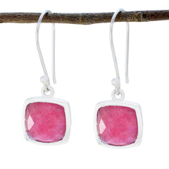 Harper Red Whisper thin Solitaire Dangle Earring Indian Ruby Red Dangle