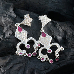 Siti Red Edgy multiple Stud Earring