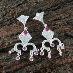 Siti Red Edgy multiple Stud Earring