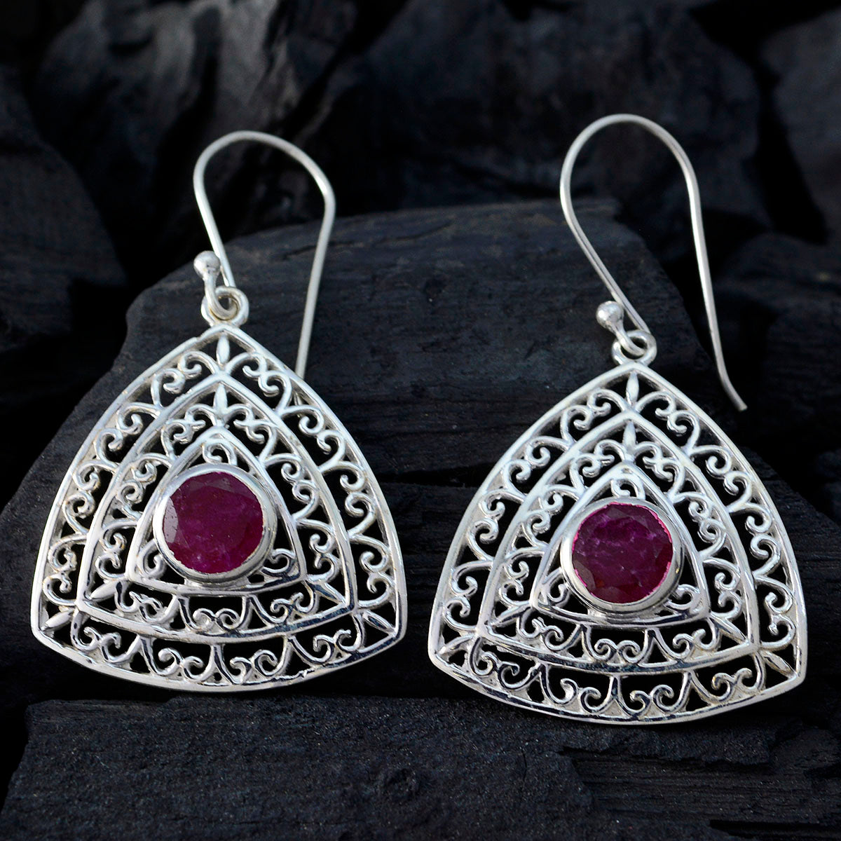 Isla Red Versatile Solitaire Dangle Earring