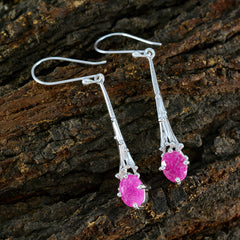 Katharina Red Dainty Solitaire Dangle Earring