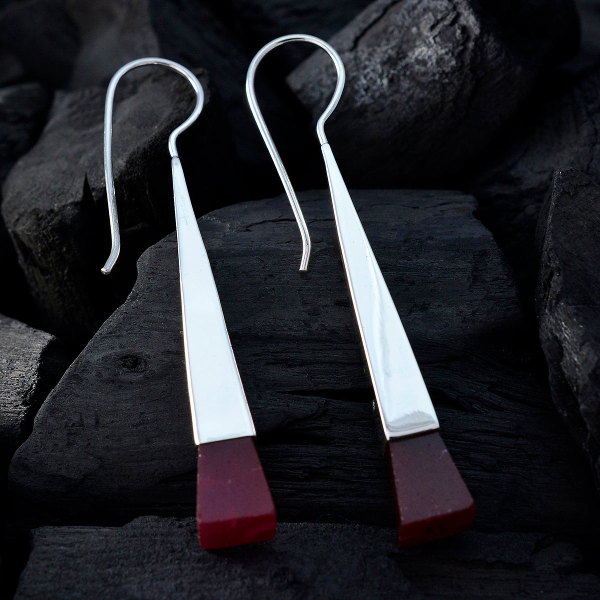 Kennedy Red Classic Solitaire Dangle Earring