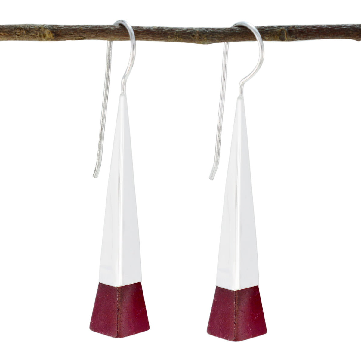 Kennedy Red Classic Solitaire Dangle Earring Indian Ruby Red Dangle