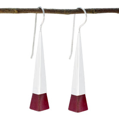 Kennedy Red Classic Solitaire Dangle Earring Indian Ruby Red Dangle