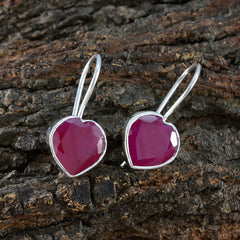 Lucia Red Featherlight Solitaire Dangle Earring
