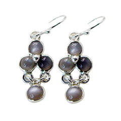 Sophia Grey Delicate multiple Dangle Earring Labradorite Gray Dangle