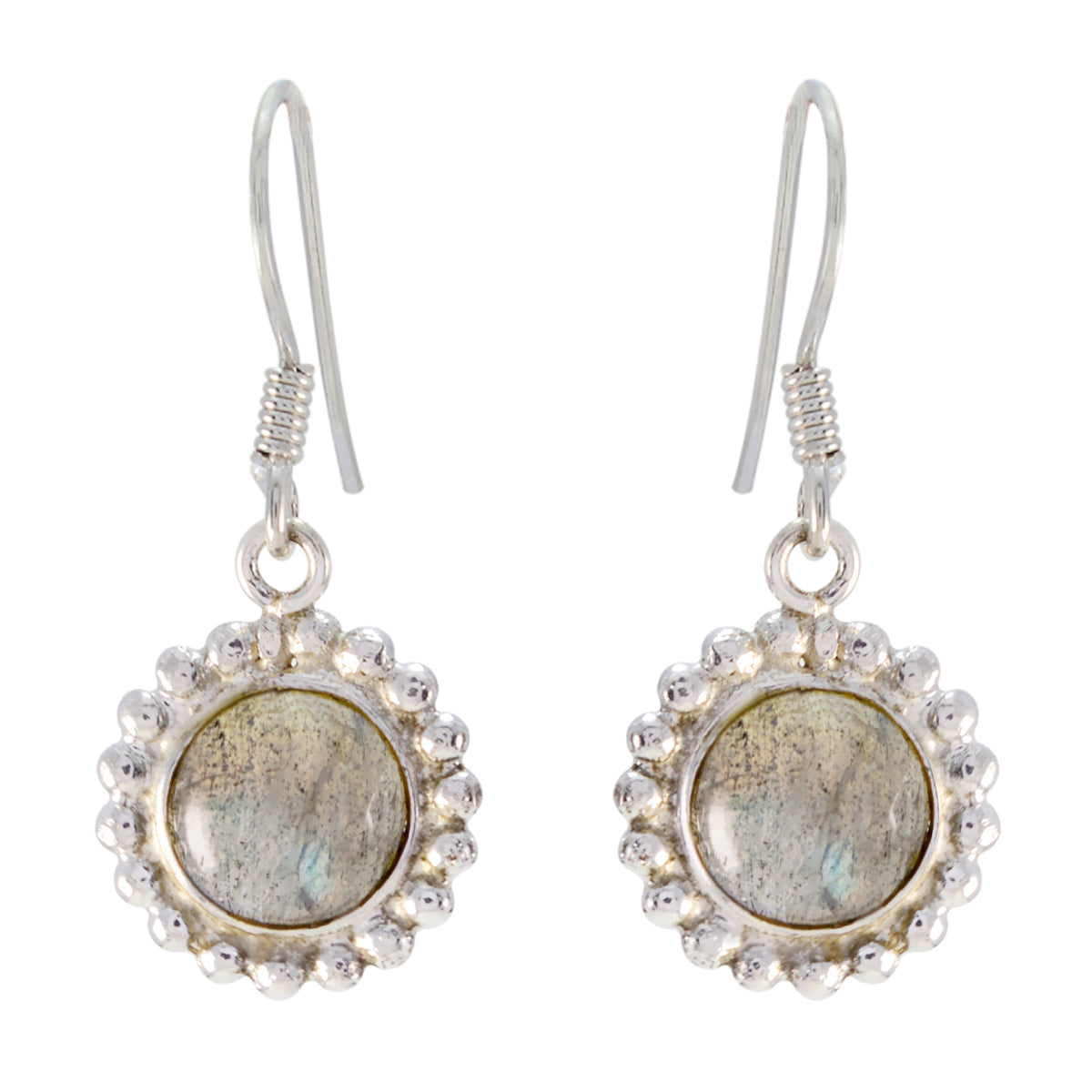 Sara Grey Dainty multiple Dangle Earring Labradorite Gray Dangle