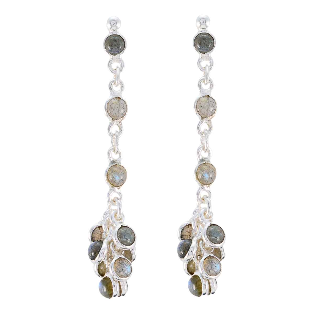 Stella Grey Classic multiple Stud Earring Labradorite Gray Stud
