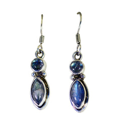Teresa Grey Dainty multiple Dangle Earring Labradorite Gray Dangle