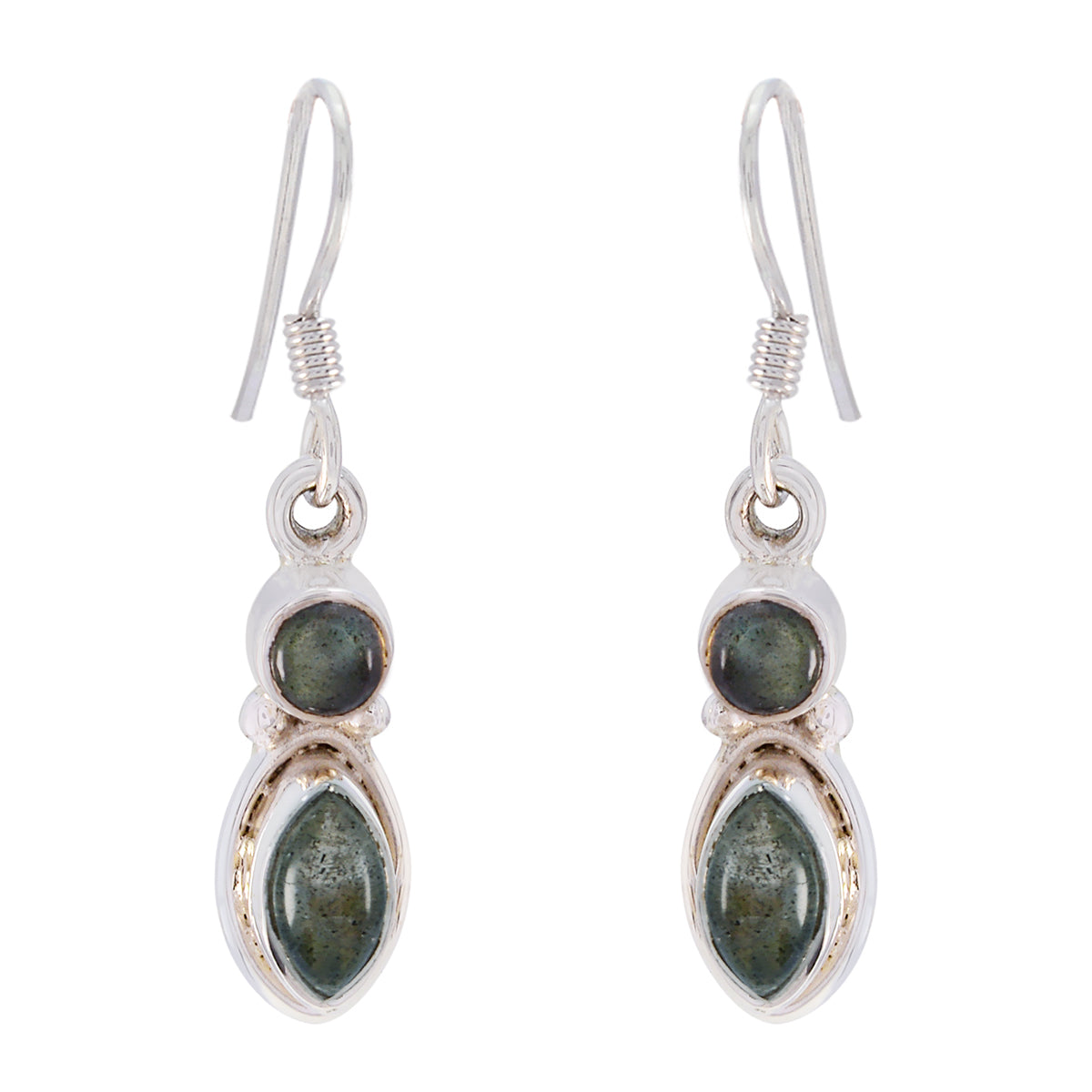 Violet Grey Delicate multiple Dangle Earring Labradorite Gray Dangle