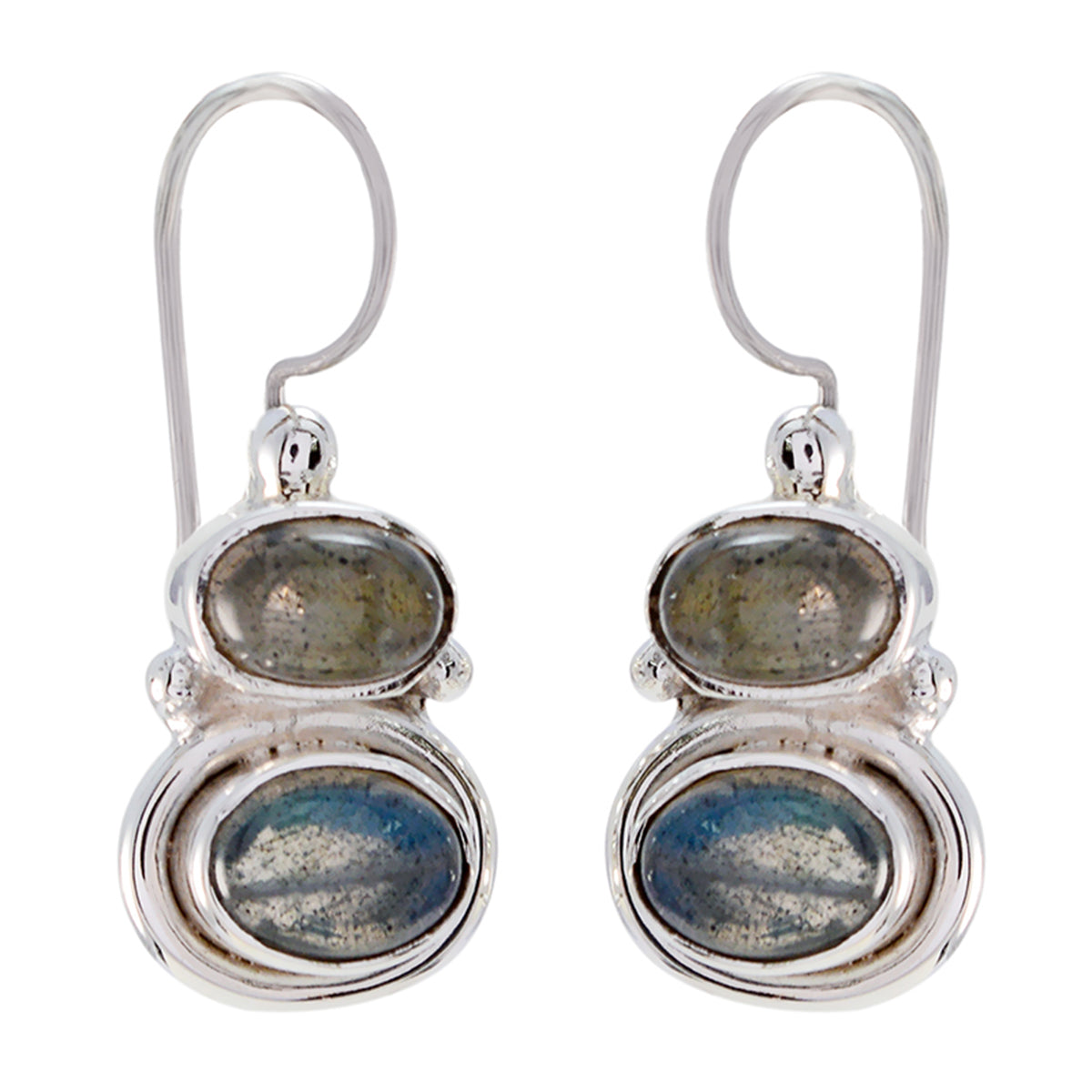 Greta Grey Featherlight multiple Dangle Earring Labradorite Gray Dangle