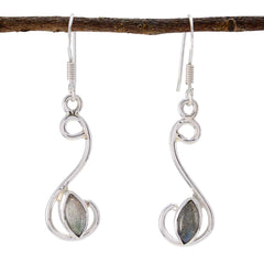 Yasmine Grey Delicate multiple Dangle Earring Labradorite Gray Dangle