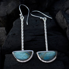 Jia Grey Mid weight Solitaire Dangle Earring
