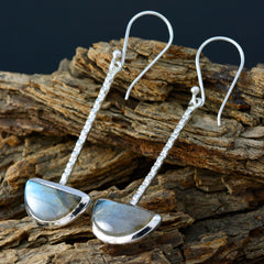 Jia Grey Mid weight Solitaire Dangle Earring