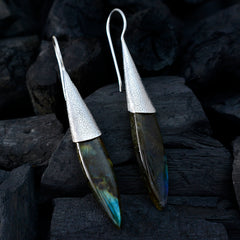 Hua Grey Edgy Solitaire Dangle Earring
